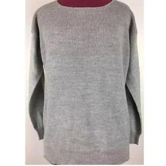 Hannah Sweaters - Hannah Sweater Size S/s Gray slit slide Pullover